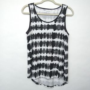 Andrea Jovine Black and White tye-dye tanktop